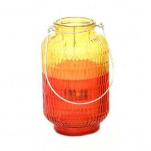 Two Tone Yellow Glass Lantern Two Tone Yellow Glass Lantern