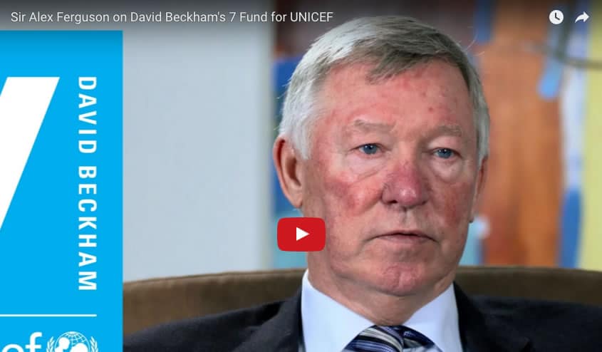 Sir Alex Ferguson Praises David Beckham’s UNICEF Work
