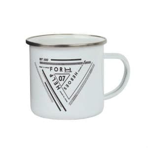 White Enamel Geo Mug White Enamel Geo Mug